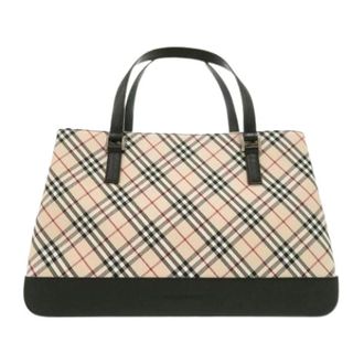 Burberry Pre-owned Handbags, female, Beige, Size: ONE SIZE Pre-owned Canvas Tote
