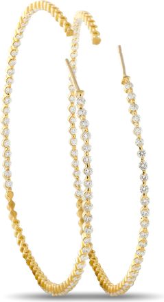 Luxury Bazaar 18K Yellow Gold 3.60ct Diamond Inside-Out Hoop Earrings MF10-050726