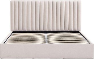 VENTE-UNIQUE.COM Cama con canap&eacute; abatible tela beige