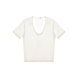 Toteme Scoop-neck Short-sleeved T-shirt