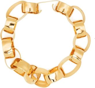 Jil Sander Collar de cadena con eslabones ovalados - Accessories - Mujer - Amarillo - ONE SIZE