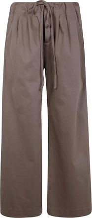 Entire studios Pantaloni Cinch a gamba ampia - Marrone