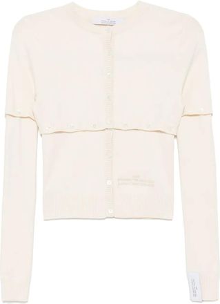 Rokh Cardigan con ricamo - Toni neutri