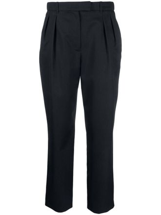 A.P.C. Pantaloni crop con pieghe - Blu