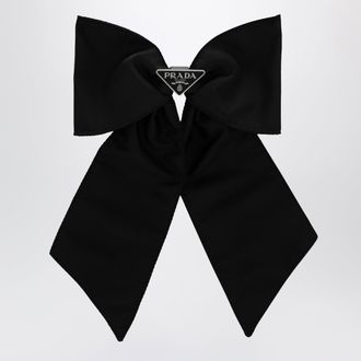 Prada Fermaglio per capelli nero in Re-Nylon