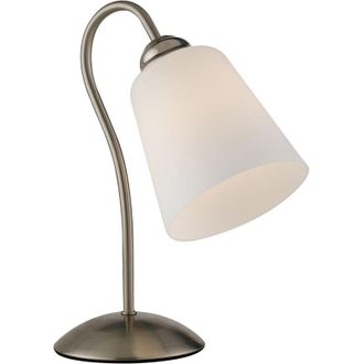 Fan Europe Fan Europe - Lampada da tavolo 1162 in metallo nichel con diffusore in vetro