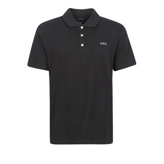 A.P.C. Polo Shirts, male, Black, Size: 2XL Standard Polo Shirt
