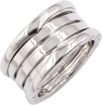 Bulgari Silver White Gold (18K) Band Ring (Pre-Owned)