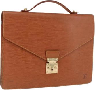 Louis Vuitton Pre-owned Business Bag - Dames - Vintage Handtas - Bruin - ONE Size - Leer - Vintage
