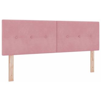 vidaXL Testiera Montaggio a parete con testiera Rosa 160 cm Velluto Vidaxl