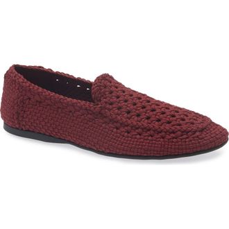 Dolce & Gabbana Woven Slipper in 80304 Rosso Scuro at Nordstrom, Size 10Us