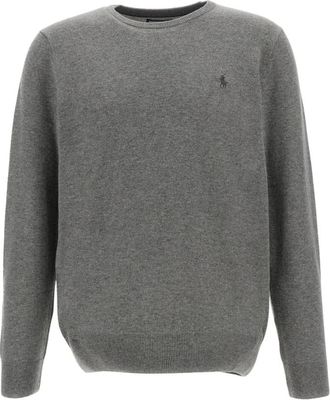 Polo Ralph Lauren Pullover met ronde hals en lange mouwen - Heren - Truien - Grijs - Maat: XL Wol
