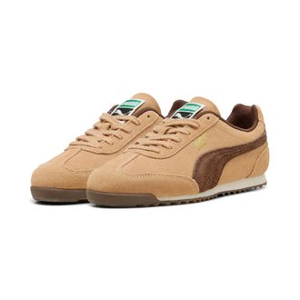 Puma Sneaker PUMA ARIZONA SD, Damen, Gr. 37, warm beige, chestnut braun, puma gold, Leder, Schuhe Sneaker