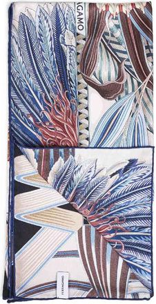 Ferragamo Womens Silk Scarf Fiori E Farfalle Multicolour Scarfs