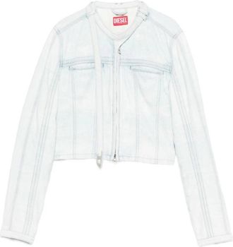 Diesel Coats Clear Blue - Dames - Spijkerjassen - Blauw - S - Katoen - Jassen
