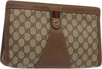 Gucci Pre-owned Canvas clutches - Dames - Vintage Clutch - Beige - ONE Size - Vintage