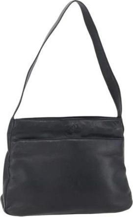 Loewe Pre-owned Shoulder Bags, female, Black, Size: ONE SIZE Pre-owned Leather Shoulder Bag