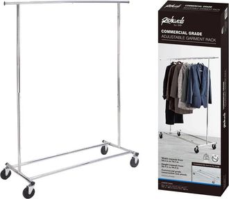 J&V Textiles Adjustable Foldable Garment Rack