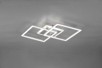 Reality Reality Leuchten - Venida Plafoniera Led Doppio Quadrato Alluminio Con Luce Centrale Regolazione Intensita Interruttore L.58cm R62793187