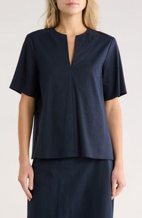 Vince Easy Split Neck Top in Coastal at Nordstrom Rack, Size X-Small