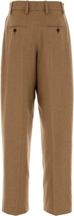 Prada Womens Camel Wool Trousers