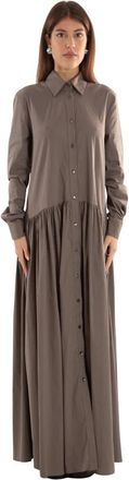 Aniye By Beige Chemisier Jurk - Dames - Maxi kleedjes - Beige - XS - Kleedjes