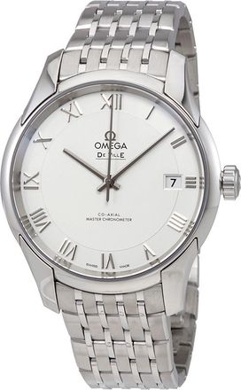 Omega Pre-owned Omega De Ville Hour Vision Automatic Chronometer White Dial Mens Watch 433.10.41.21.02.001