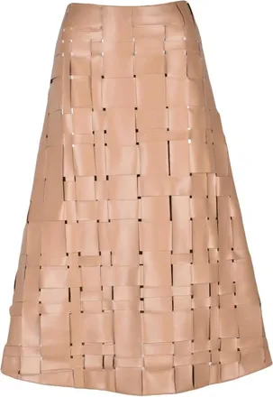 A.W.A.K.E. A.w.a.k.e. Mode, Dames, Rokken, Beige, Maat: S Poliester