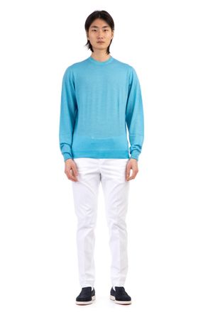 Drumohr Extrafine Super 140s Watercolor Dye Wool Crewneck Sweater