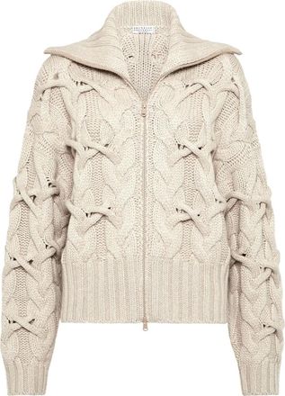 Brunello Cucinelli cable-knit cashmere sweater - Neutrals