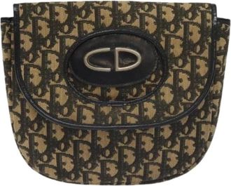 Dior Pre-owned Cross Body Bags, female, Multicolor, Size: ONE SIZE Pre-owned Vintage Trotter Canvas Shoulder Bag