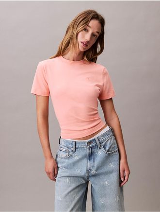 Calvin Klein Jeans Calvin Klein Womens Archive Logo T-Shirt - Orange - XS