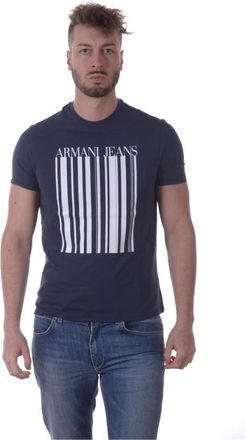 Armani Jeans Casual Sweatshirt - Heren - T-shirts - Blauw - 2XL - Katoen - Tops