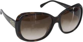 Chanel Pre-owned Accessories, female, Brown, Size: ONE SIZE Pre-owned Plastic Sunglasses