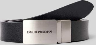 Emporio Armani G&uuml;rtel aus echtem Rindsleder mit Logo-Detail in Black, Gr&ouml;&szlig;e 1