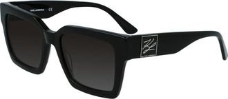 Karl Lagerfeld Kl 6057S Zonnebril - Dames - Zonnebrillen - Zwart - 52 MM - Accessoires