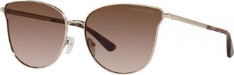 Michael Kors Womens MK1120-101413-62 MK1120 62 101413 Salt Lake City Sunglasses - Gold - One Size