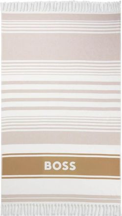 HUGO BOSS Fringed Logo Beach Towel - Heren - Handdoeken - Veelkleurig - ONE Size - Katoen - Home