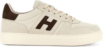 Hogan Suede Leather Bold Logo Low-Top Sneakers