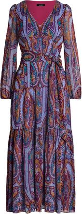 Lauren Ralph Lauren Abito midi con scollo a V - Viola