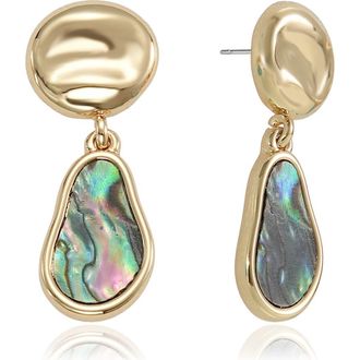 Ettika Abalone Drop Earrings in Gold at Nordstrom Rack