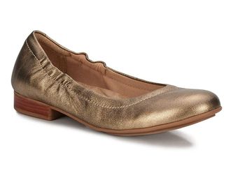 Walking Cradles Tess Womens Shoes Old Gold Antique Metallic Nappa : 7.5 WW (EE), Leather