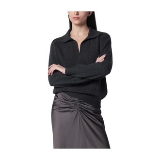Victoria Beckham Truien & Vesten, Dames, Grijs, S, Wol, Genevieve Jumper