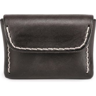 OLD TREND Canna Genuine Leather Compact Card Holder in Grey at Nordstrom