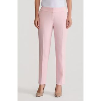 Kasper Flat Front Slim Pants in Tutu Pink at Nordstrom, Size 10