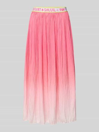 Marc Cain Midirock in Crinkle-Optik mit elastischem Bund in Pink, Gr&ouml;&szlig;e 34