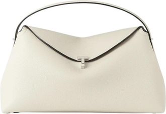 Toteme Clutch T-Lock - Dames - Handtassen - Wit - ONE Size - Leer - Tassen
