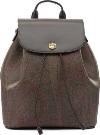 Etro Tassen, Dames, Bruin, ONE Size, Polyester, Essential Backpack