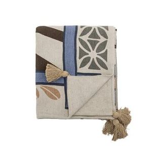 Bloomingville Plaid Rudaur - Blue - Recycled cotton