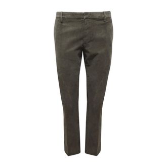 Dondup Slim-fit Trousers, male, Green, Size: W38 Spiritissimo Velvet Trousers